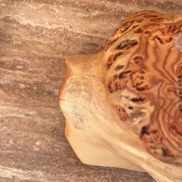 Rare Bird's Eye Aspen Burl Bowl And Coasters Hand Made In Yukon Canada, Marked - Picture 13 of 17